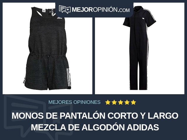 Monos de pantalón corto y largo Mezcla de algodón adidas