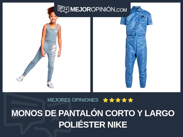 Monos de pantalón corto y largo Poliéster Nike