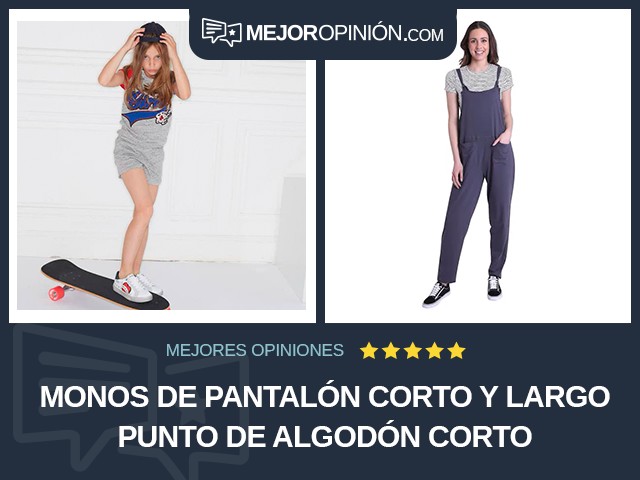 Monos de pantalón corto y largo Punto de algodón Corto