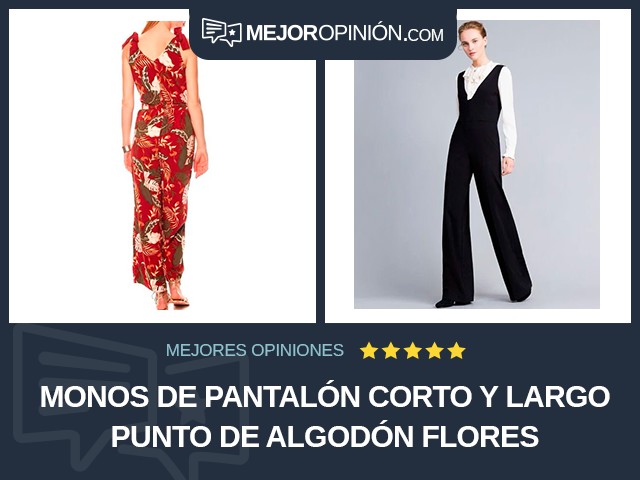 Monos de pantalón corto y largo Punto de algodón Flores