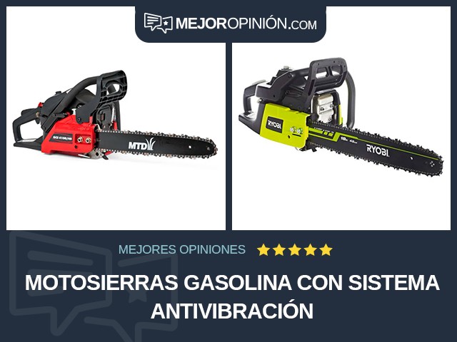 Motosierras Gasolina Con sistema antivibración