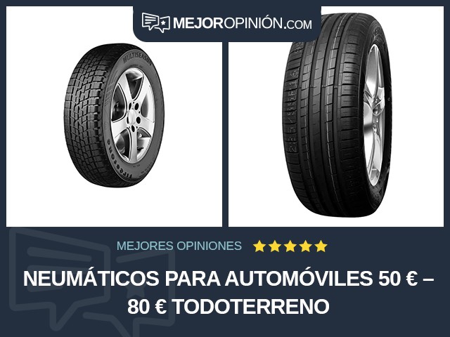 Neumáticos para automóviles 50 € – 80 € Todoterreno