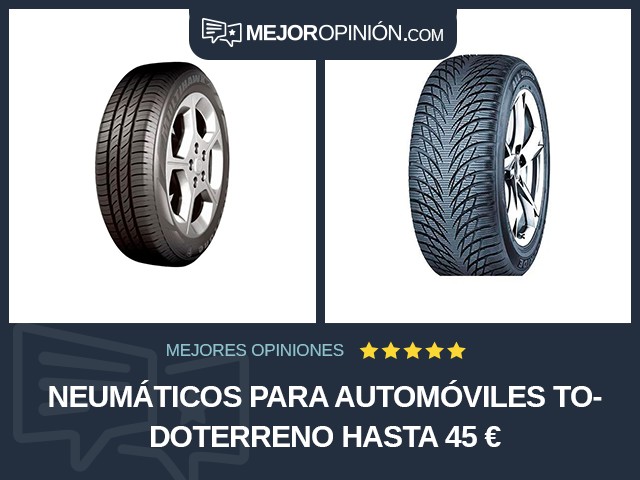 Neumáticos para automóviles Todoterreno Hasta 45 €