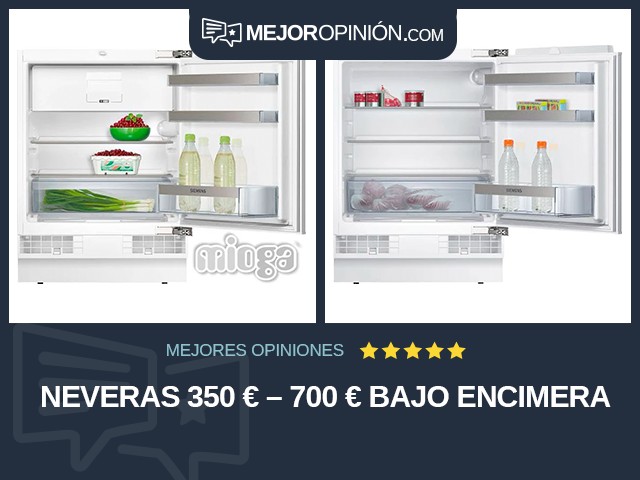 Neveras 350 € – 700 € Bajo encimera