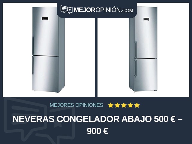 Neveras Congelador abajo 500 € – 900 €