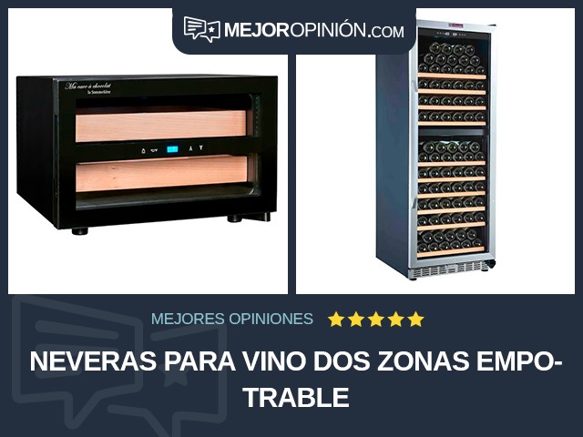 Neveras para vino Dos zonas Empotrable