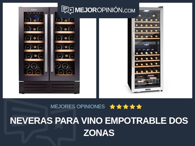 Neveras para vino Empotrable Dos zonas