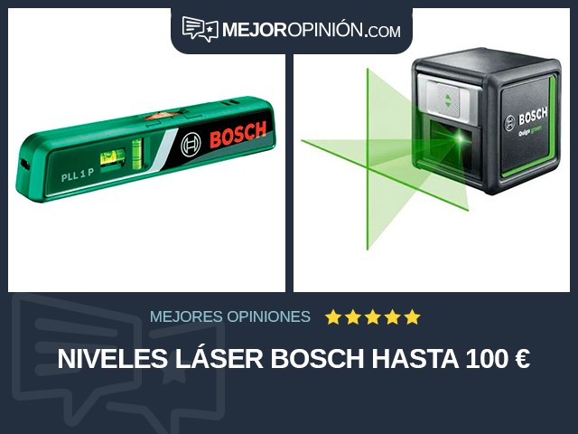 Niveles láser Bosch Hasta 100 €