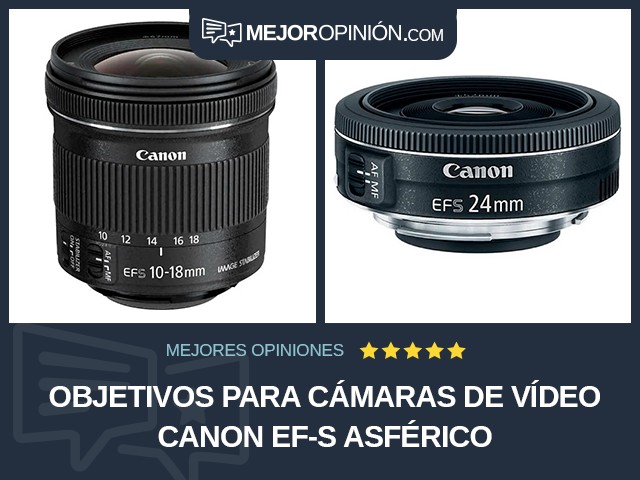 Objetivos para cámaras de vídeo Canon EF-S Asférico