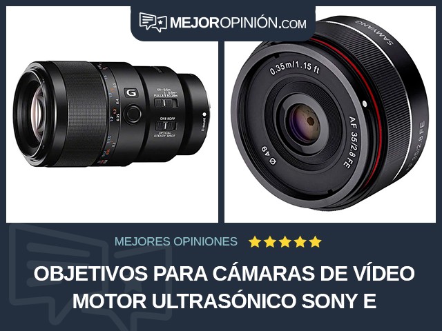 Objetivos para cámaras de vídeo Motor ultrasónico Sony E