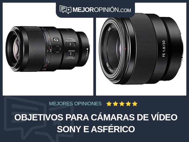 Objetivos para cámaras de vídeo Sony E Asférico