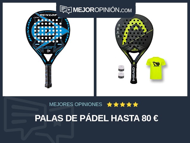 Palas de pádel Hasta 80 €