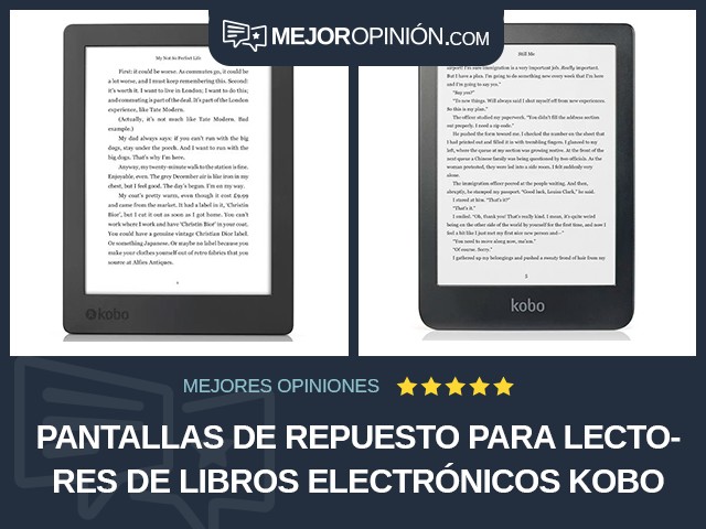 Pantallas de repuesto para lectores de libros electrónicos Kobo