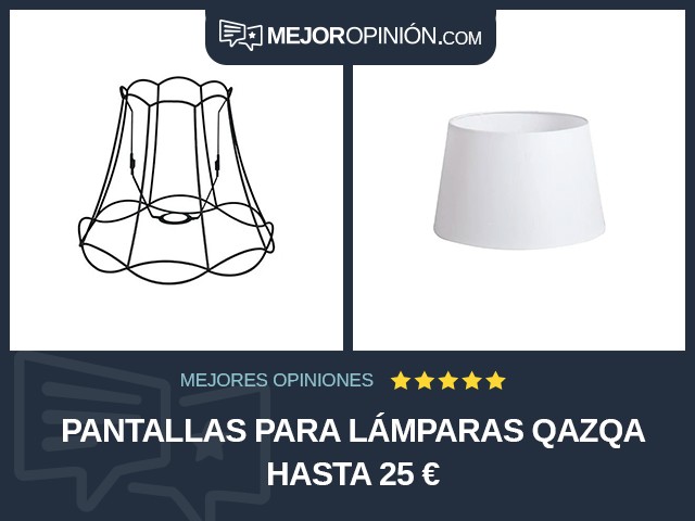 Pantallas para lámparas QAZQA Hasta 25 €