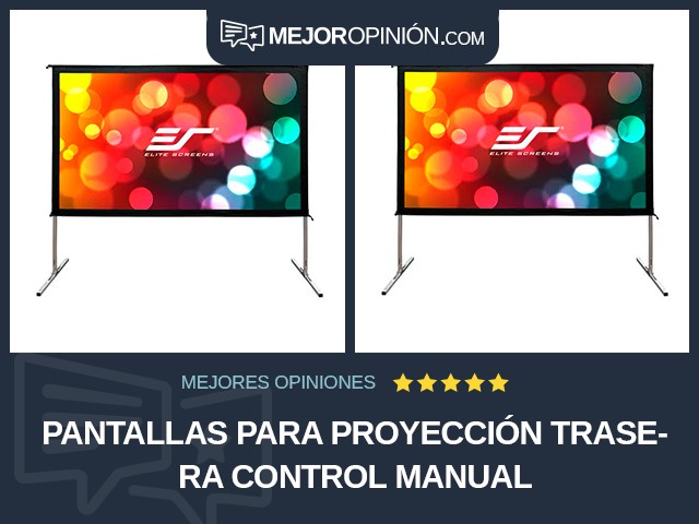 Pantallas para proyección Trasera Control manual