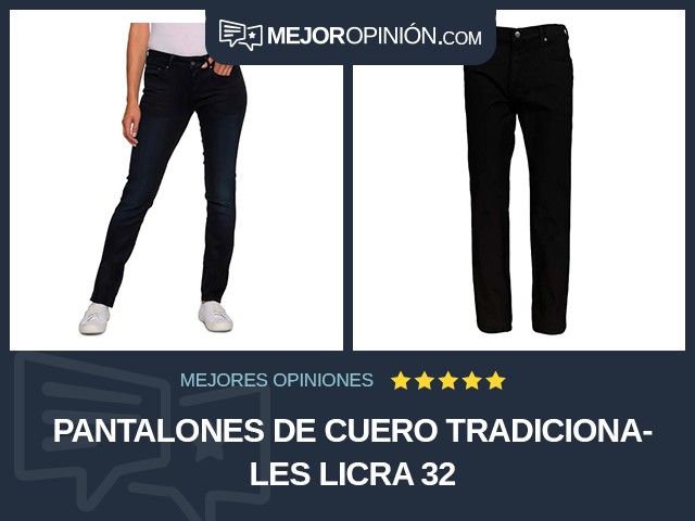 Pantalones de cuero tradicionales Licra 32