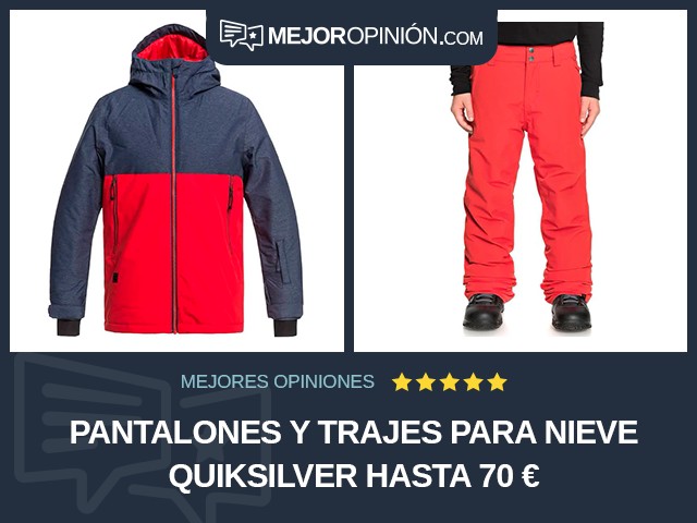 Pantalones y trajes para nieve Quiksilver Hasta 70 €