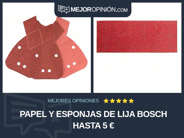 Papel y esponjas de lija Bosch Hasta 5 €