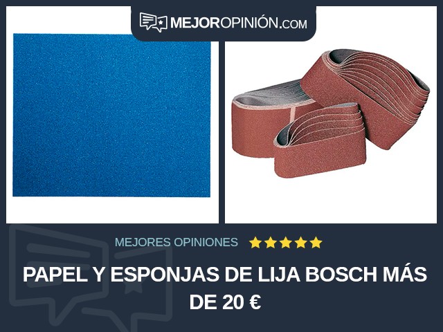 Papel y esponjas de lija Bosch Más de 20 €