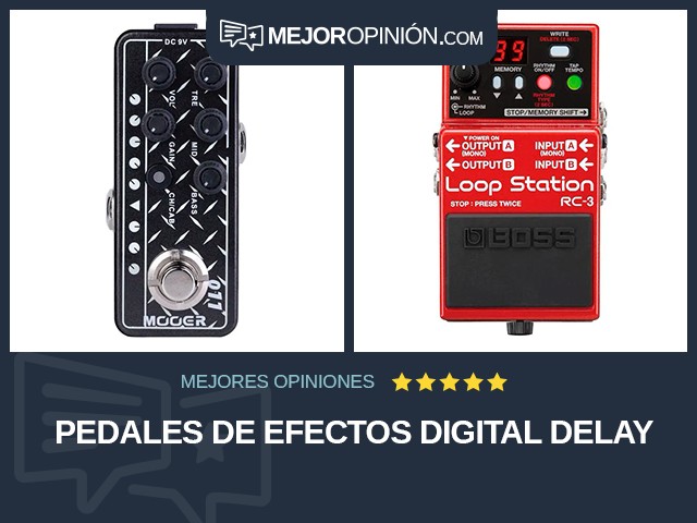 Pedales de efectos Digital Delay