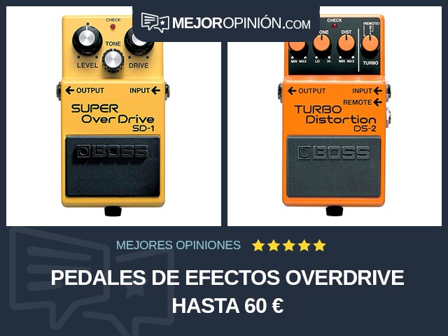 Pedales de efectos Overdrive Hasta 60 €