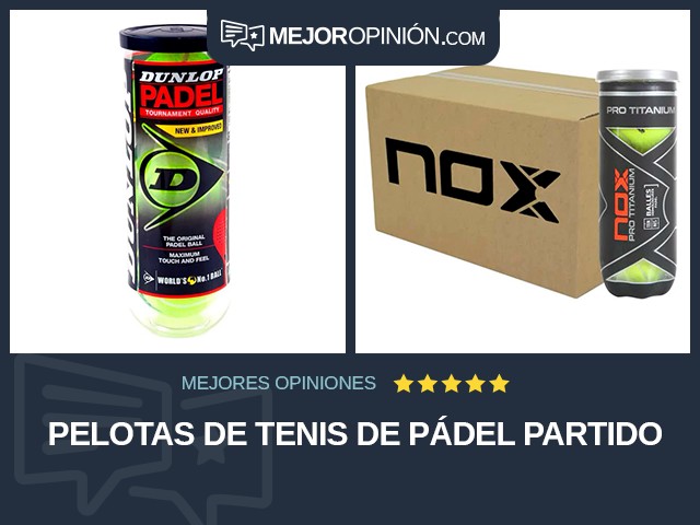 Pelotas de tenis De pádel Partido