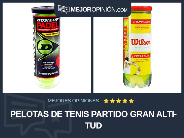 Pelotas de tenis Partido Gran altitud