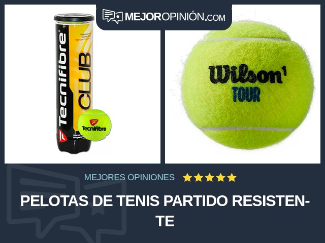 Pelotas de tenis Partido Resistente