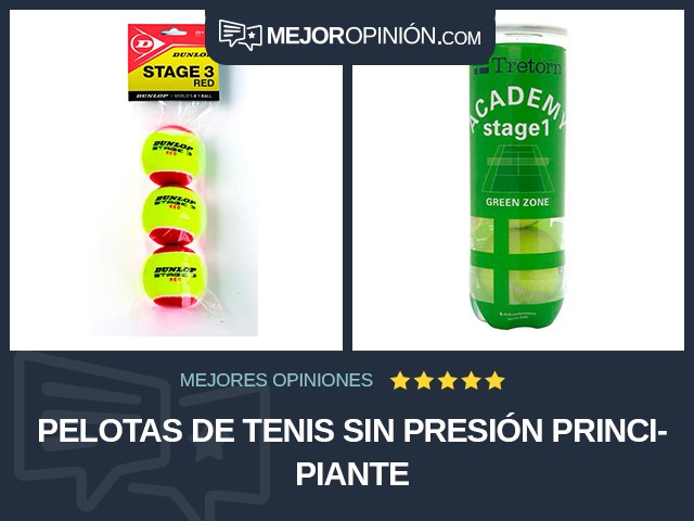 Pelotas de tenis Sin presión Principiante