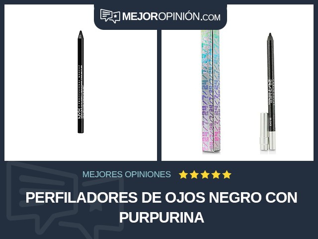 Perfiladores de ojos Negro Con purpurina