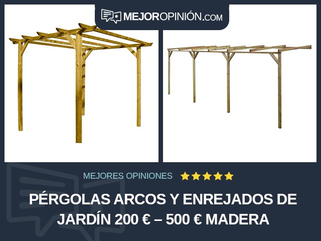 Pérgolas arcos y enrejados de jardín 200 € – 500 € Madera