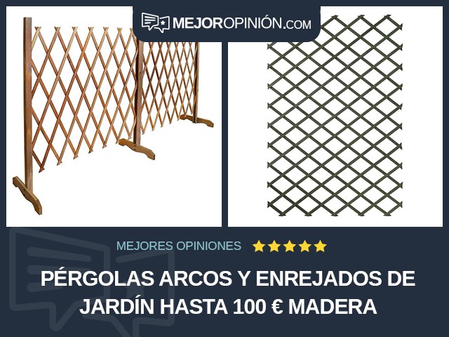 Pérgolas arcos y enrejados de jardín Hasta 100 € Madera