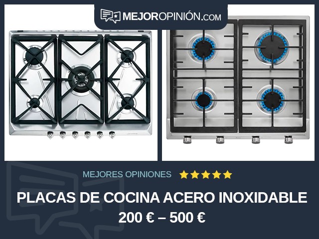 Placas de cocina Acero inoxidable 200 € – 500 €