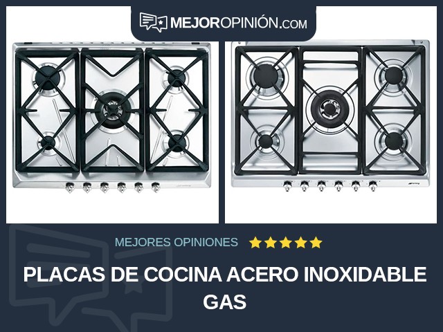 Placas de cocina Acero inoxidable Gas