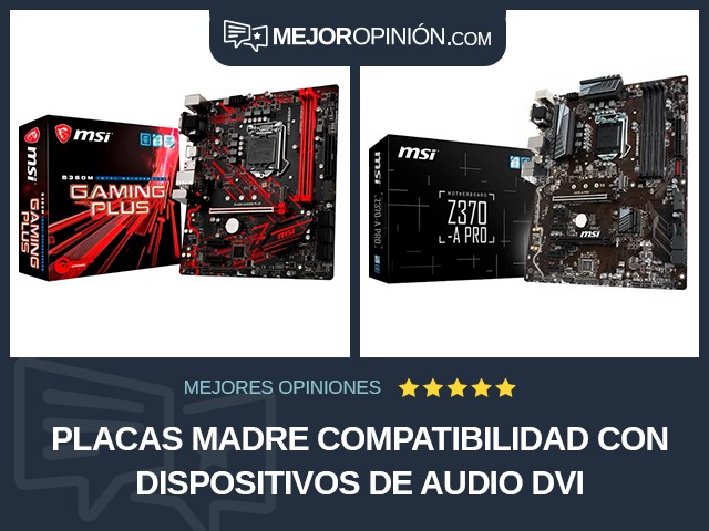 Placas madre Compatibilidad con dispositivos de audio DVI