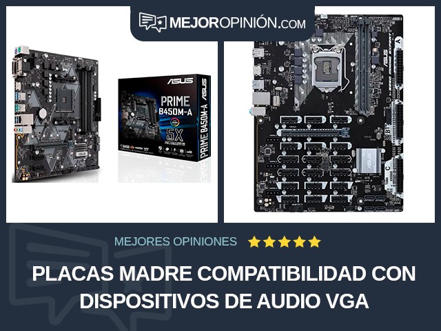 Placas madre Compatibilidad con dispositivos de audio VGA