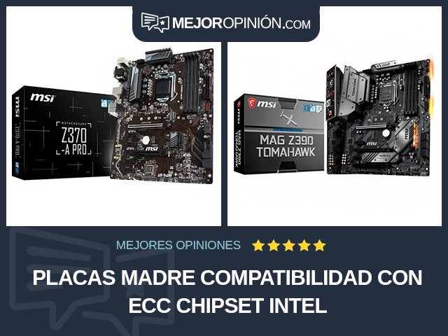 Placas madre Compatibilidad con ECC Chipset Intel