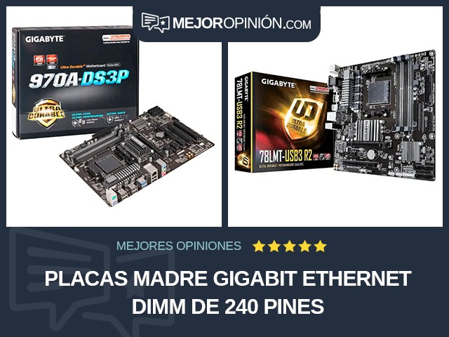 Placas madre Gigabit Ethernet DIMM de 240 pines