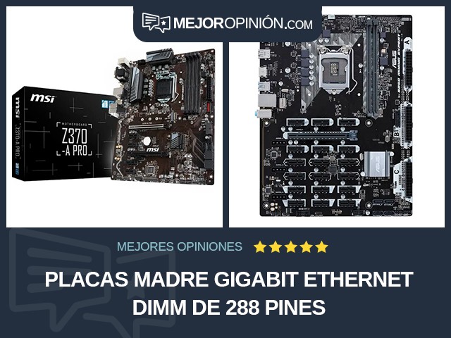 Placas madre Gigabit Ethernet DIMM de 288 pines