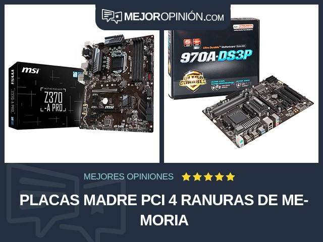 Placas madre PCI 4 ranuras de memoria