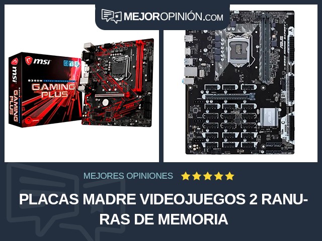 Placas madre Videojuegos 2 ranuras de memoria