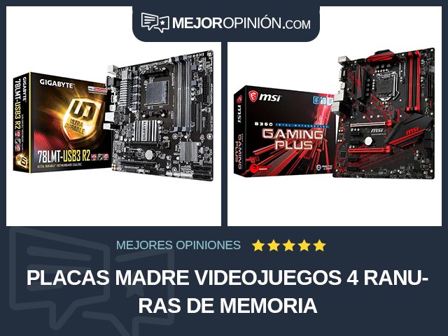 Placas madre Videojuegos 4 ranuras de memoria