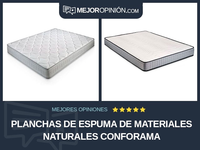 Planchas de espuma De materiales naturales Conforama