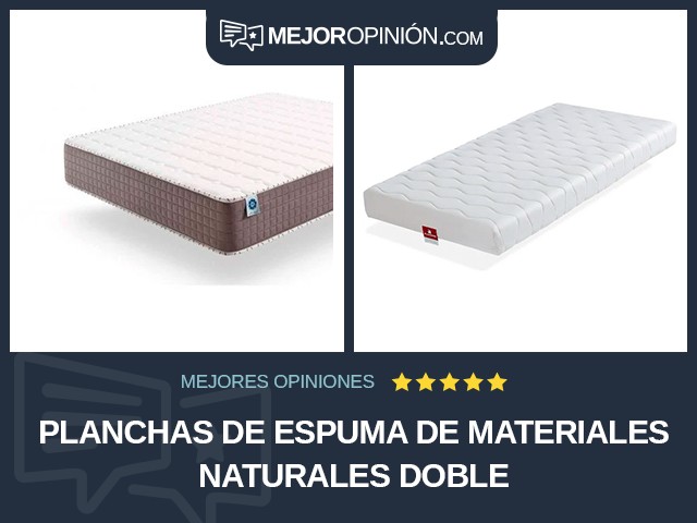 Planchas de espuma De materiales naturales Doble