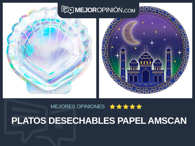 Platos desechables Papel Amscan