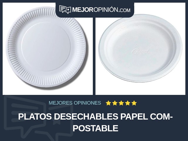 Platos desechables Papel Compostable