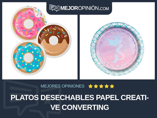 Platos desechables Papel Creative Converting