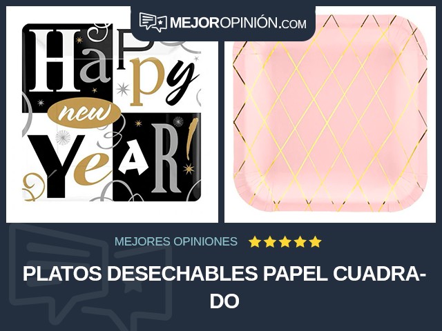 Platos desechables Papel Cuadrado