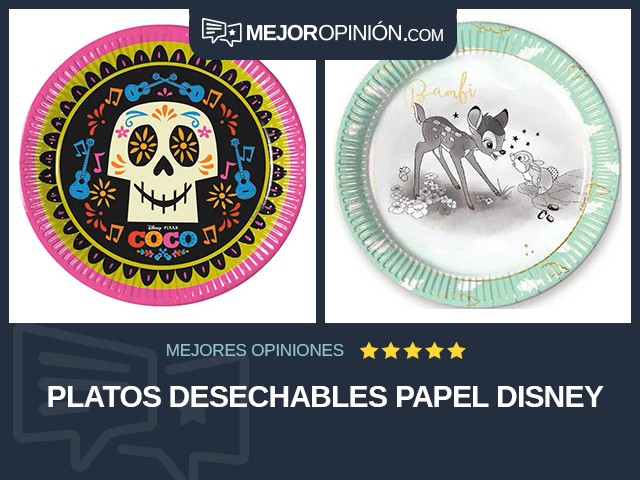 Platos desechables Papel Disney