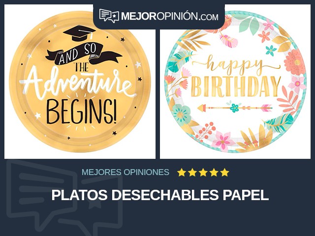 Platos desechables Papel